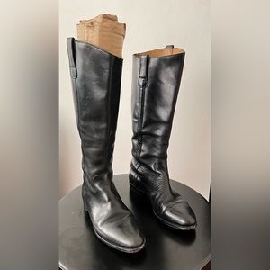 Distressed Leather  Knee High Boots